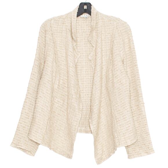 Cabi Womens Cardigan Sweater Jacket Chenille Tweed Open Front Cream Small FD - Picture 6 of 6